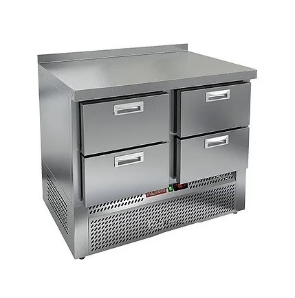 Холодильный стол HICOLD GNE 22/BT, нижн, 4 ящика (-18...-10°С)